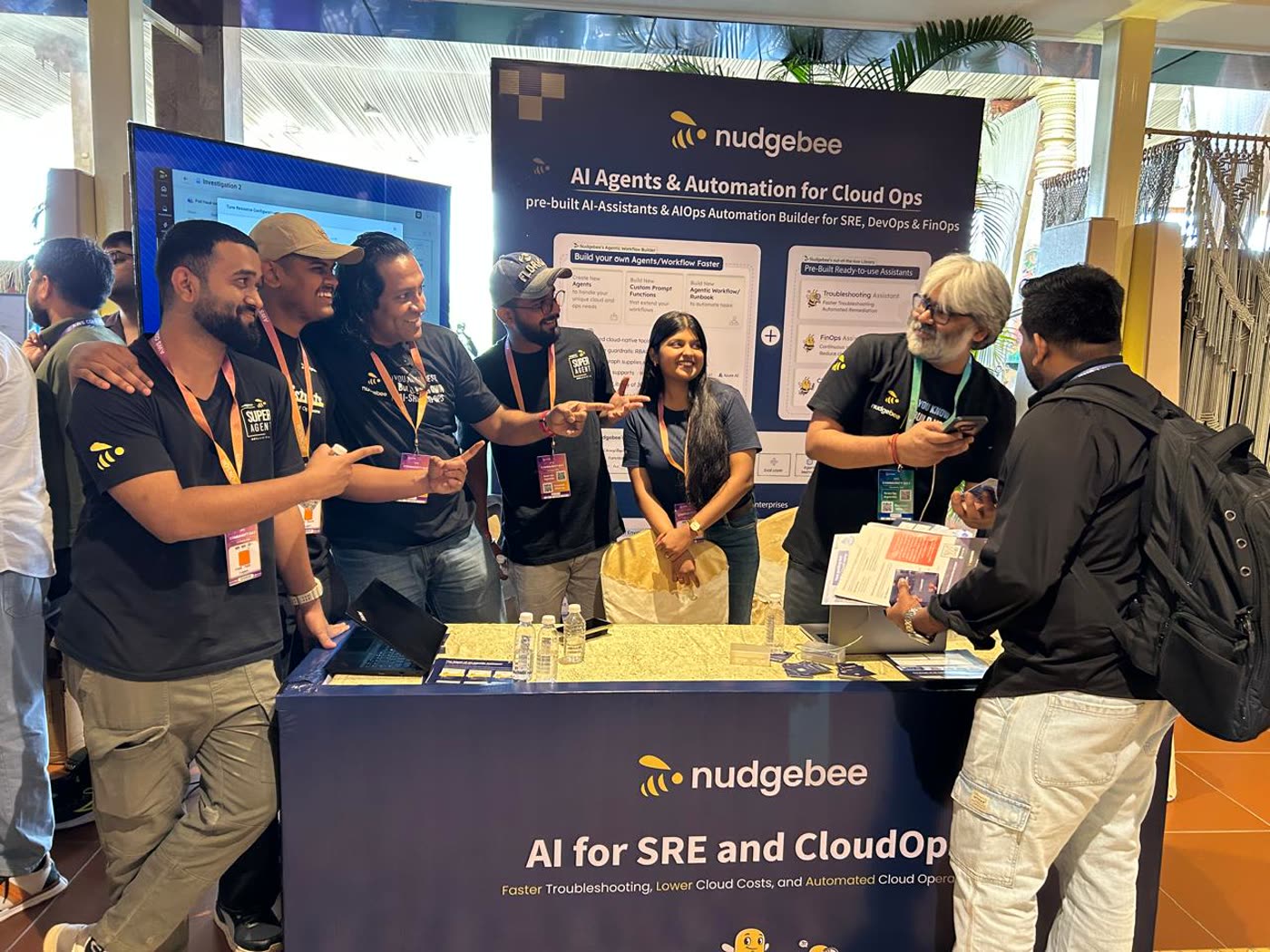 The NudgeBee team at AWS Community Day