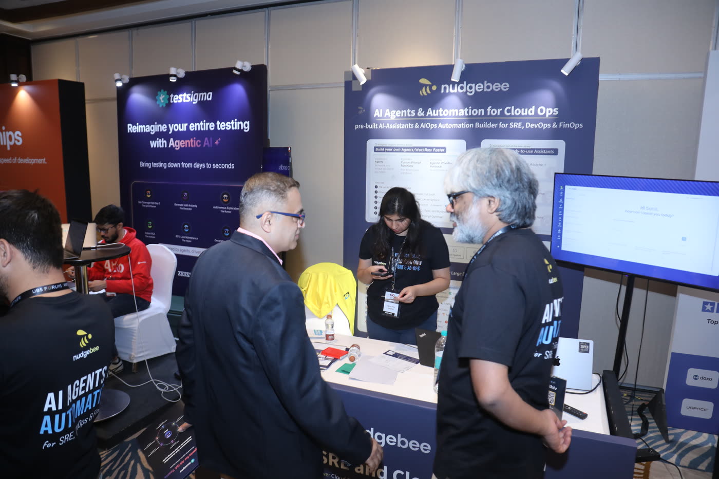 The NudgeBee team at the 11th DevOps Conference, Bengaluru